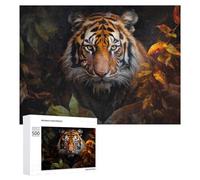 Rompecabezas para Adultos500 PCS Wild Tiger in Autumn Forest Rompecabezas para Adultos Juegos Divertidos Regalo De Cumpleaños Regalos De Cumpleaños 500 PCS