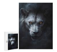 Rompecabezas para Adultos500 PCS Wild Withe Lion Halloween Rompecabezas para Adultos Juegos Divertidos Decoración De Pared Oferta como Regalos para Toda La Familia 500 PCS