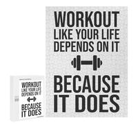 Rompecabezas para Adultos500 PCS Workout Like Your Life Depends On It Rompecabezas para Adultos Juegos Familiares Regalos para Mujeres Regalos De Cumpleaños Únicos 500 PCS