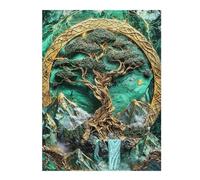 Rompecabezas para Adultos52x38cm/1000pcs World Tree Yggdrasil Art Rompecabezas para Adolescentes Juego De Ingenio Desafío Difícil Ayuda A Ejercitar El Cerebro 52x38cm/1000pcs