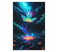 Rompecabezas para Adultos75x50cm/1000pcs Ethereal Leaf on A Cosmic Rompecabezas para Adultos Juego De Ingenio Mejora La Memoria Ayuda A Ejercitar El Cerebro 75x50cm/1000pcs