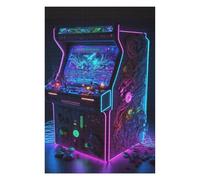 Rompecabezas para Adultos75x50cm/1000pcs Neon Arcade Machine Rompecabezas para Adultos Juego De Ingenio para Mejorar La Memoria Regalo De Cumpleaños, Regalos, 75x50cm/1000pcs