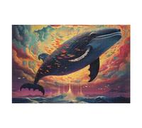 Rompecabezas para Adultos75x50cm/1000pcs Whale in A Colorful Sky Rompecabezas De Juguete para Decoración De Pared, Desafío Difícil, Oferta como Regalo para Toda La Familia 75x50cm/1000pcs