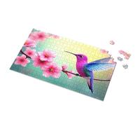Rompecabezas para niños de 4 a 6 años, colorido colibrí en flores de primavera, rompecabezas de 1000 piezas para adultos (300 piezas)