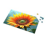 Rompecabezas para niños de 4 a 6 años, girasol en plena floración, rompecabezas de 1000 piezas para adultos (500 piezas)