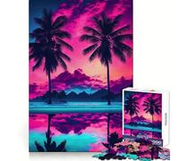 Rompecabezas Paradise Beach Sunset de 1000 Piezas para Adolescentes Rompecabezas Mental para aliviar el estrés Arte para armar Regalo Premium (38x52cm)