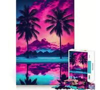Rompecabezas Paradise Beach Sunset de 1000 Piezas para Adolescentes Rompecabezas Mental para aliviar el estrés Arte para armar Regalo Premium (38x52cm)