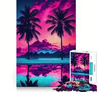 Rompecabezas Paradise Beach Sunset para Adultos, 1000 Piezas, Juguete de razonamiento y Habilidad, Alivio de la ansiedad, Corte preciso, Regalo Elegante (50x75cm)