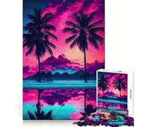 Rompecabezas Paradise Beach Sunset para Adultos, 1000 Piezas, Juguete de razonamiento y Habilidad, Alivio de la ansiedad, Corte preciso, Regalo Elegante (50x75cm)