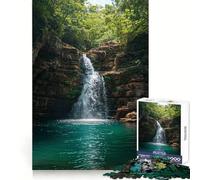 Rompecabezas Paraíso de la Cascada de 1000 Piezas para Adolescentes: ejercita la Memoria, relaja la Mente y es Divertido Ajuste Ideal para Navidad (38x26cm)