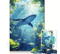 Rompecabezas Paraíso Submarino de Ballenas de 1000 Piezas para Adolescentes Estimula la Mente Diversión sin Espacios Ajuste Entretenimiento cautivador para Disfrutar en casa (38x52cm)