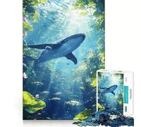 Rompecabezas Paraíso Submarino de Ballenas para Adultos 1000 Piezas Juego de Memoria Cerebral Corte Fino Acabado Premium una Forma entretenida de Pasar el Tiempo Libre (38x26cm)