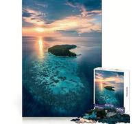 Rompecabezas Paraíso Tropical al Atardecer de 1000 Piezas para Adolescentes Desarrolla la Memoria, relaja la Mente y es Divertido Bordes limpios Regalo Ideal (38x26cm)