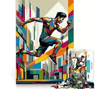 Rompecabezas Parkour Street Sport WPAP para Adultos, 1000 Piezas, Juguete para ejercitar la lógica, diversión Relajante, Bordes Suaves, (38x52cm)