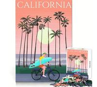 Rompecabezas Paseo al Atardecer en California para Adolescentes,1000 Piezas,Ejercicio Inteligente,Disfrute Tranquilo,Cierre sin Fisuras,Sorpresa de cumpleaños (38x52cm)