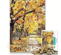 Rompecabezas Paseo de Otoño Urbano 1000 Juego de Estimulación Mental Cierre Seguro Sin Piezas Sueltas Desafío Mental Interactivo para el Hogar (38x26cm)