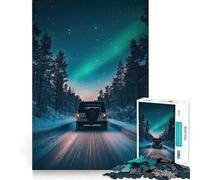 Rompecabezas Paseo Nocturno bajo la Aurora Boreal para Adolescentes, 1000 Piezas, Juguete para ejercitar la Mente, Actividad artística para el hogar, (38x52cm)