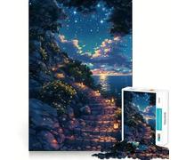 Rompecabezas Paseo Nocturno para Adolescentes, 1000 Piezas, Juego de lógica, pasatiempo para el hogar, Corte preciso, Regalo para Festivales 38x26cm