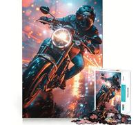 Rompecabezas Paseo Nocturno Urbano,1000 Piezas,Juego de concentración Mental,Corte de precisión,Bordes Suaves,Actividad Absorbente para Noches tranquilas (38x26cm)