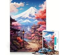 Rompecabezas Pastel Fuji de 1000 Piezas para Adolescentes Rompecabezas Mental para aliviar la tensión Arte para armar Regalo Premium (38x26cm)