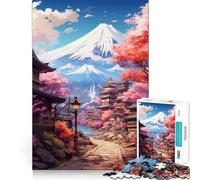 Rompecabezas Pastel Fuji de 1000 Piezas para Adultos Juguete de lógica y Entretenimiento Bordes Suaves Regalo conmovedor (50x75cm)