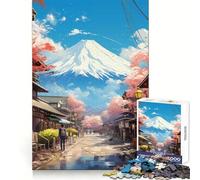 Rompecabezas Pastel Fuji Mountain para Adultos, 1000 Piezas, Logic Boost Toy Group, Joy Premium Edge, Sorpresa de cumpleaños (50x75cm)