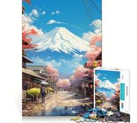 Rompecabezas Pastel Fuji Mountain para Adultos, 1000 Piezas, Logic Boost Toy Group, Joy Premium Edge, Sorpresa de cumpleaños (50x75cm)