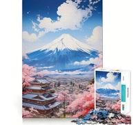 Rompecabezas Pastel Fuji para Adolescentes, 1000 Piezas, Juguete de lógica Fina, Suave, Relajante, Bordes limpios, Regalo Premium (38x52cm)