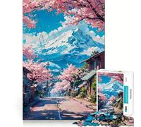 Rompecabezas Pastel Fuji para Adultos, 1000 Piezas, Rompecabezas Mental, Juego Lento, Disfruta del Montaje de imágenes, (38x52cm)