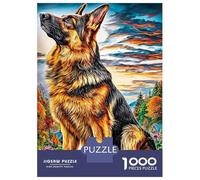 Rompecabezas Pastor alemán 1000 Piezas para Adultos Y Familias - Puzzle DIY, Desafío Satisfactorio 52x38cm/1000pcs