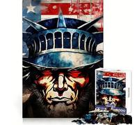Rompecabezas Patriota Americano de 1000 Piezas para Adolescentes Desarrolla la Capacidad analítica Un Escape Tranquilo UNE Las Piezas Regalo Ideal para Las Fiestas (38x52cm)