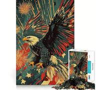 Rompecabezas patriótico de águila Calva para Adolescentes, 1000 Piezas, Juguete para ejercitar la Mente, Divertido y Relajante, Arte para armar, artículo de colección (50x75cm)