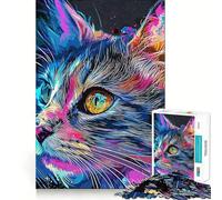 Rompecabezas Paws and Paint de 1000 Piezas para Adolescentes Juguete de Habilidad para Rompecabezas Diversión compartida Corte preciso Decoración de Pared (50x75cm)