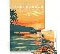 Rompecabezas Pearl Harbor Hawaii de 1000 Piezas para Adolescentes Entrenamiento Inteligente Escape Tranquilo Corte Impecable Regalo Memorable (50x75cm)