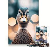Rompecabezas Peculiar Pato con Mirada Curiosa, Rompecabezas difícil para Adultos, 1000 Piezas, Rompecabezas Mental, Relajante, Arte, Montaje, (38x52cm)