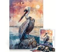 Rompecabezas Pelican Sea Rock Sun de 1000 Piezas para Adultos Regalos, Juego Mental, Juguete para Pasar Tiempo en Familia, Corte preciso, Sorpresa de cumpleaños (38x52cm)