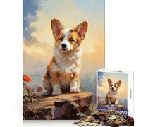 Rompecabezas Pembroke Welsh Corgi para Adolescentes, 1000 Piezas, Juguete para ejercitar la Mente, antiestrés, Corte Premium, Regalo increíble (38x52cm)