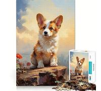 Rompecabezas Pembroke Welsh Corgi para Adolescentes, 1000 Piezas, Juguete para ejercitar la Mente, antiestrés, Corte Premium, Regalo increíble (38x52cm)