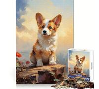 Rompecabezas Pembroke Welsh Corgi para Adultos, 1000 Piezas, Juguete de razonamiento y Habilidad, Alivio de la ansiedad, Corte preciso, Regalo Elegante (38x26cm)