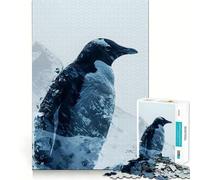 Rompecabezas Penguin Double Exposure de 1000 Piezas para Adolescentes Fortalece la Memoria Ideal para el hogar y el Ocio Bordes limpios Regalo preciado (38x26cm)