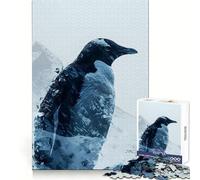 Rompecabezas Penguin Double Exposure de 1000 Piezas para Adolescentes Fortalece la Memoria Ideal para el hogar y el Ocio Bordes limpios Regalo preciado (38x26cm)