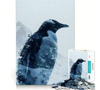 Rompecabezas Penguin Double Exposure para Adolescentes, 1000 Piezas, para estimular la Memoria, Relajante y Divertido, con diseño de patrón para armar, (38x52cm)