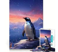 Rompecabezas Penguin Polar Lights de 1000 Piezas para Adolescentes Fortalece la Memoria Ideal para el hogar y el Ocio Bordes limpios Regalo entrañable (38x26cm)