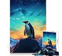 Rompecabezas Penguin Polar Lights de 1000 Piezas para Adolescentes Rompecabezas Mental para aliviar la tensión Arte para armar Regalo Premium (38x52cm)