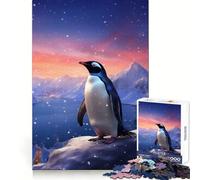 Rompecabezas Penguin Polar Lights de 1000 Piezas para Adultos y Adolescentes Rompecabezas Mental Arte Relajante Regalo Original (50x75cm)