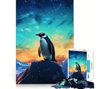 Rompecabezas Penguin Polar Lights para Adolescentes, 1000 Piezas, diseño Relajante y fácil de armar, Regalo clásico (38x26cm)