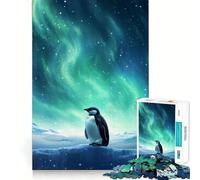 Rompecabezas Penguin Polar Lights para Adolescentes, 1000 Piezas, para estimular la Memoria, Relajante y Divertido, para armar, (38x26cm)