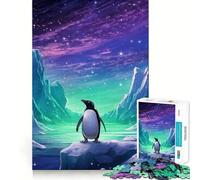 Rompecabezas Penguin Polar Lights para Adultos, 1000 Piezas, Juguete Intelectual, Juego Relajante, decoración de Pared (50x75cm)