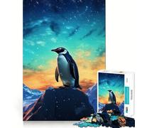 Rompecabezas Penguin Polar Lights para Adultos, 1000 Piezas, Juguete para ejercitar la Mente, Tiempo de relajación, diseño, Montaje, (50x75cm)