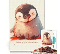 Rompecabezas Penguin Touch Up de 1000 Piezas para Adolescentes, Juguete Que desafía la Mente, pasatiempo Tranquilo, Corte preciso, Regalo de Temporada (50x75cm)
